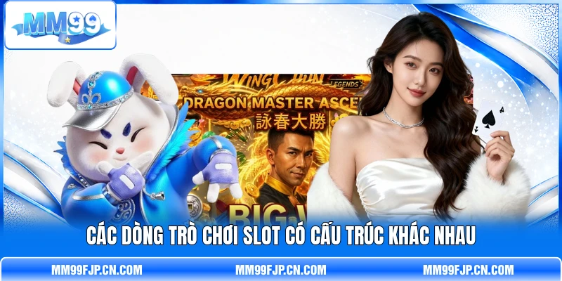 Các dòng trò chơi slot có cấu trúc khác nhau