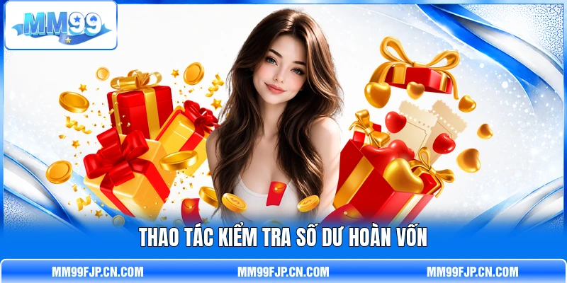 Thao tác kiểm tra số dư hoàn vốn Thao tác kiểm tra số dư hoàn vốn